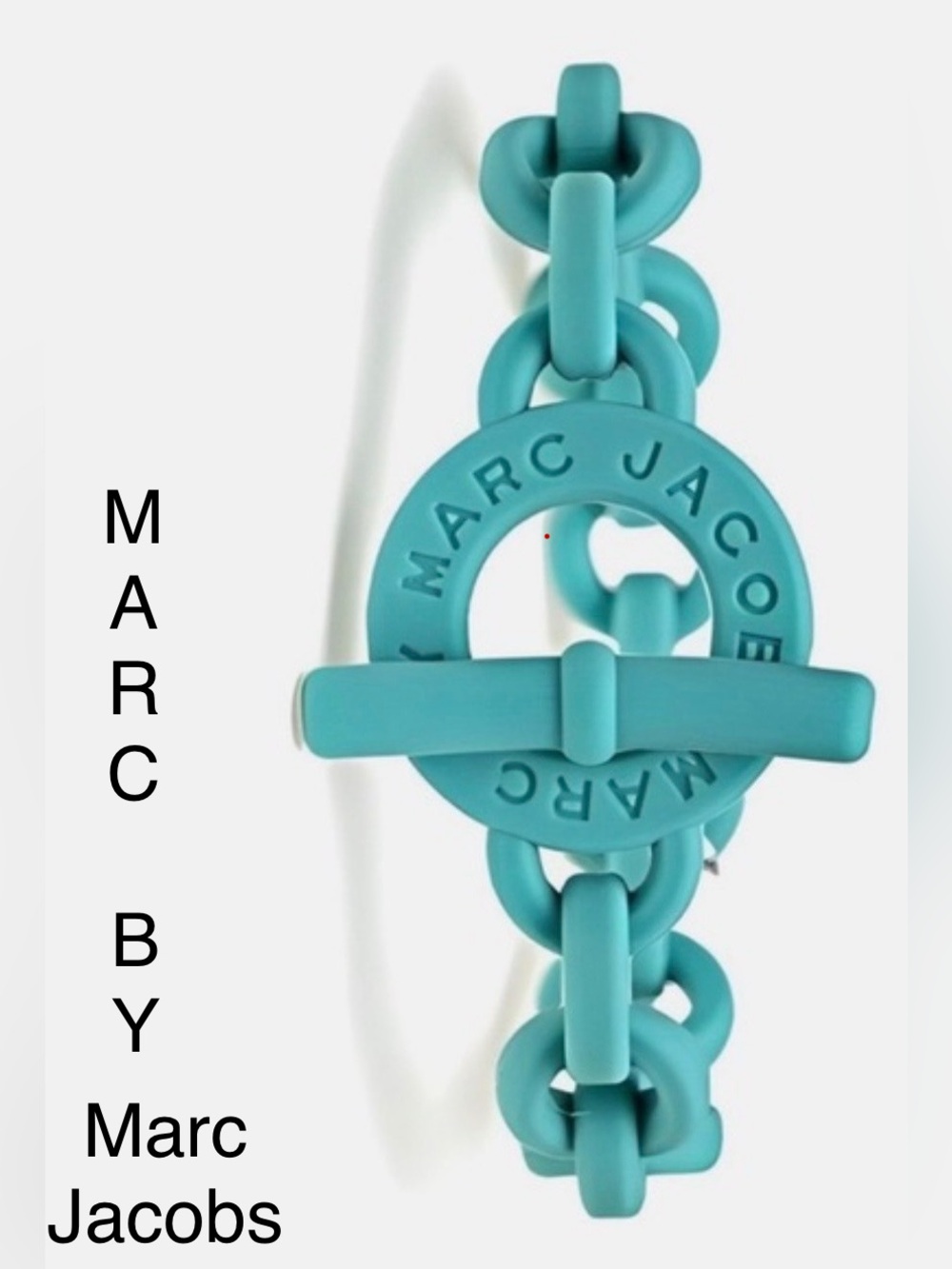 Marc By Marc Jacobs Aqua Lagoon Turnlock Silicone Stretch Bracelet